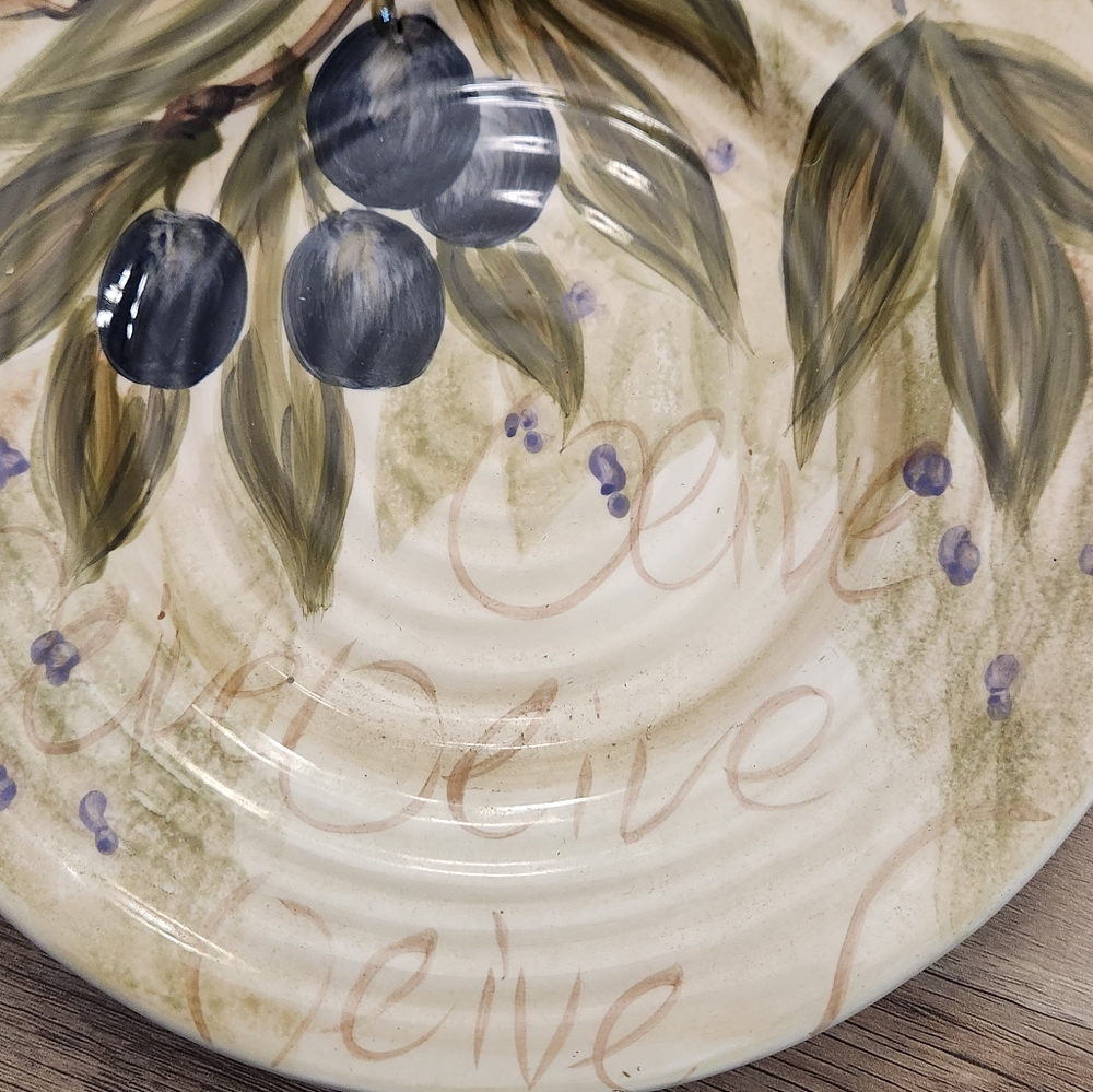 Olive Grove Hand Painted Collect Plate - Picture 4 of 4
